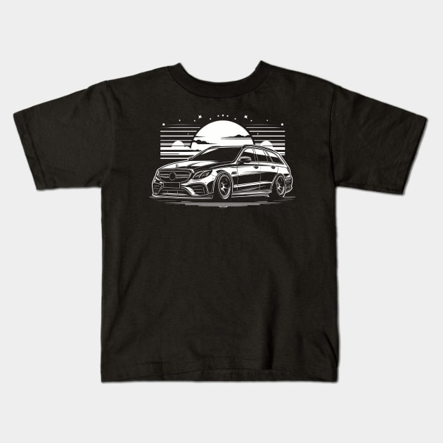 Mercedes E Class Kids T-Shirt by TaevasDesign